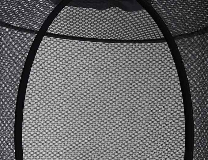 Libeder Mesh Hanging Storage Space Saver Bags Organizer,Foldable Storage Organizer 3 Compartments Toy Storage Basket for Kids Room Bathroom 2 Sets, Black