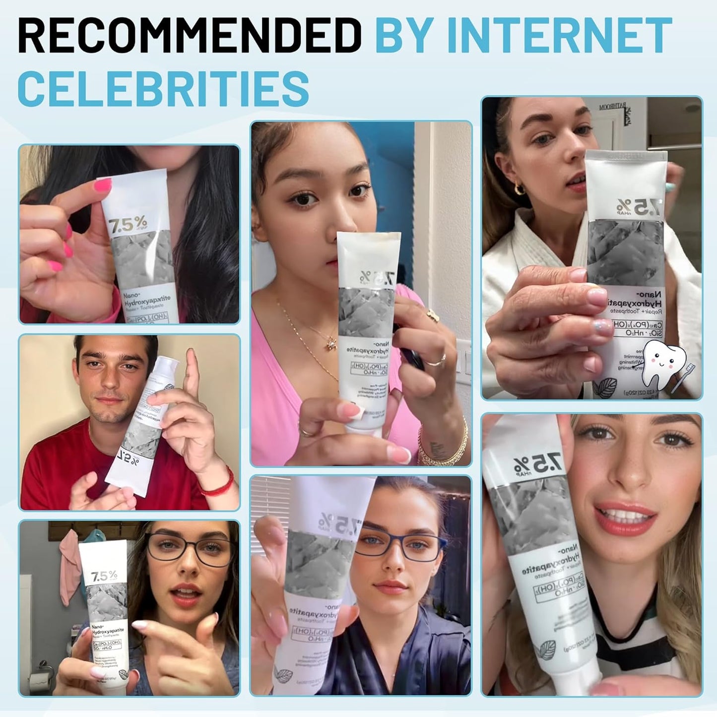 Hydroxyapatite Toothpaste for Advanced Enamel Protection, Fluoride-Free Nano Hydroxyapatite Toothpaste, Gentle and Effective Formula, Fresh Breath, Suitable for Sensitive Teeth 2 Pack