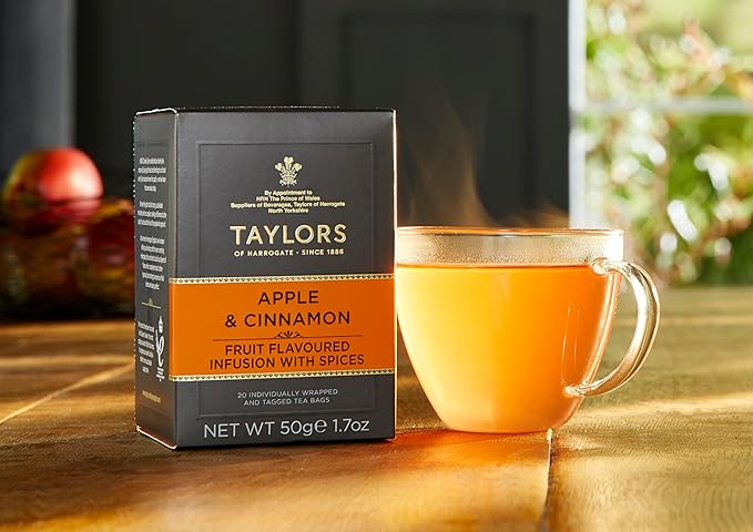 Taylors of Harrogate Apple & Cinnamon Herbal Tea, 20 Count (Pack of 6)