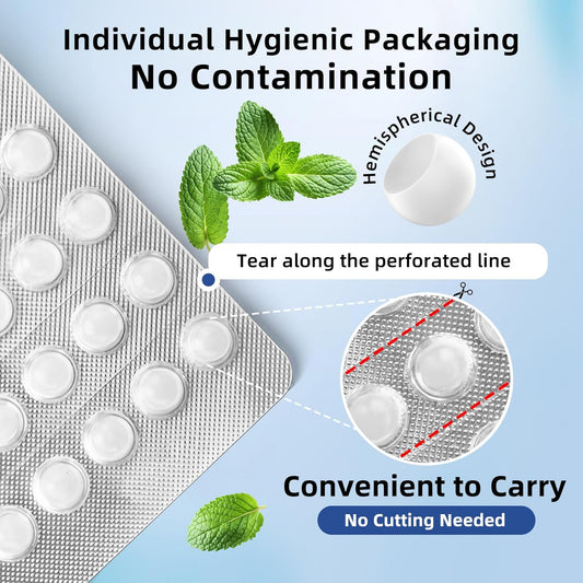 RAZOKO Orthodontic Wax for Braces Wax Dots 120 Individual Hygienic Packaging Dental Wax Mint