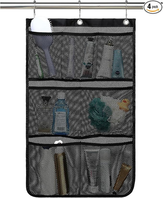 Mesh Shower Caddy Hanging, Quick-Drying Shower Organizer with 7 Pockets, Portable Bathroom Organizers and Storage for Shampoo, Soap, Loofah, Travel, and Cruise Essentials