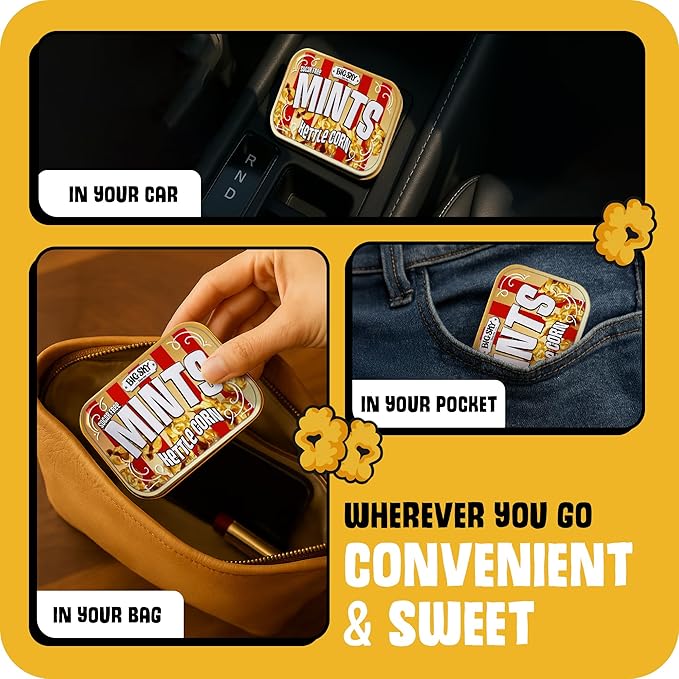 Big Sky Sugar Free Mints Kettlecorn| Sugarfree, No Artificial Colors or Flavors | Kosher Certified, Vegan, Gluten Free | Aspartame & Xylitol Free | 50 Count Tin (Pack of 6)