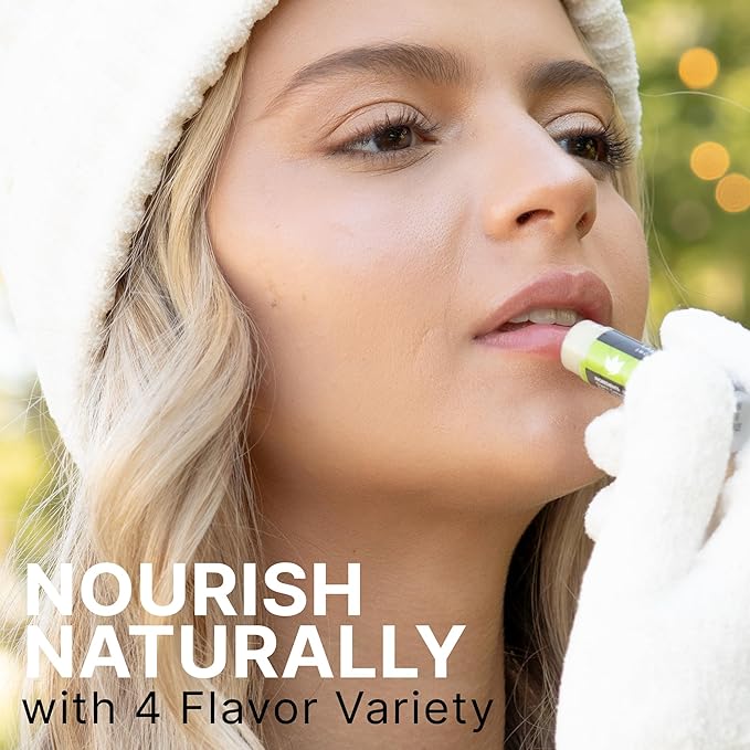 USDA Organic Lip Balm - USA Made with Natural Ingredients, Stocking Stuffers for Women & Men, 4 Pack Multi Flavor Lips Moisturizer, Beauty & Small Birthday Gifts, Chapstick Care for Dry Lips