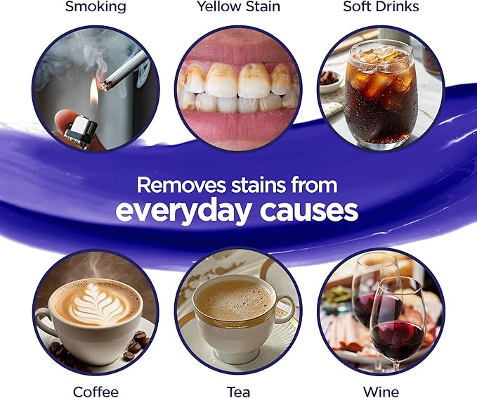 Purple Toothpaste, Teeth Stain Concealer, Teeth Whitening Booster for Yellow & Sensitive Teeth, Purple Luxe Toothpaste for Adults