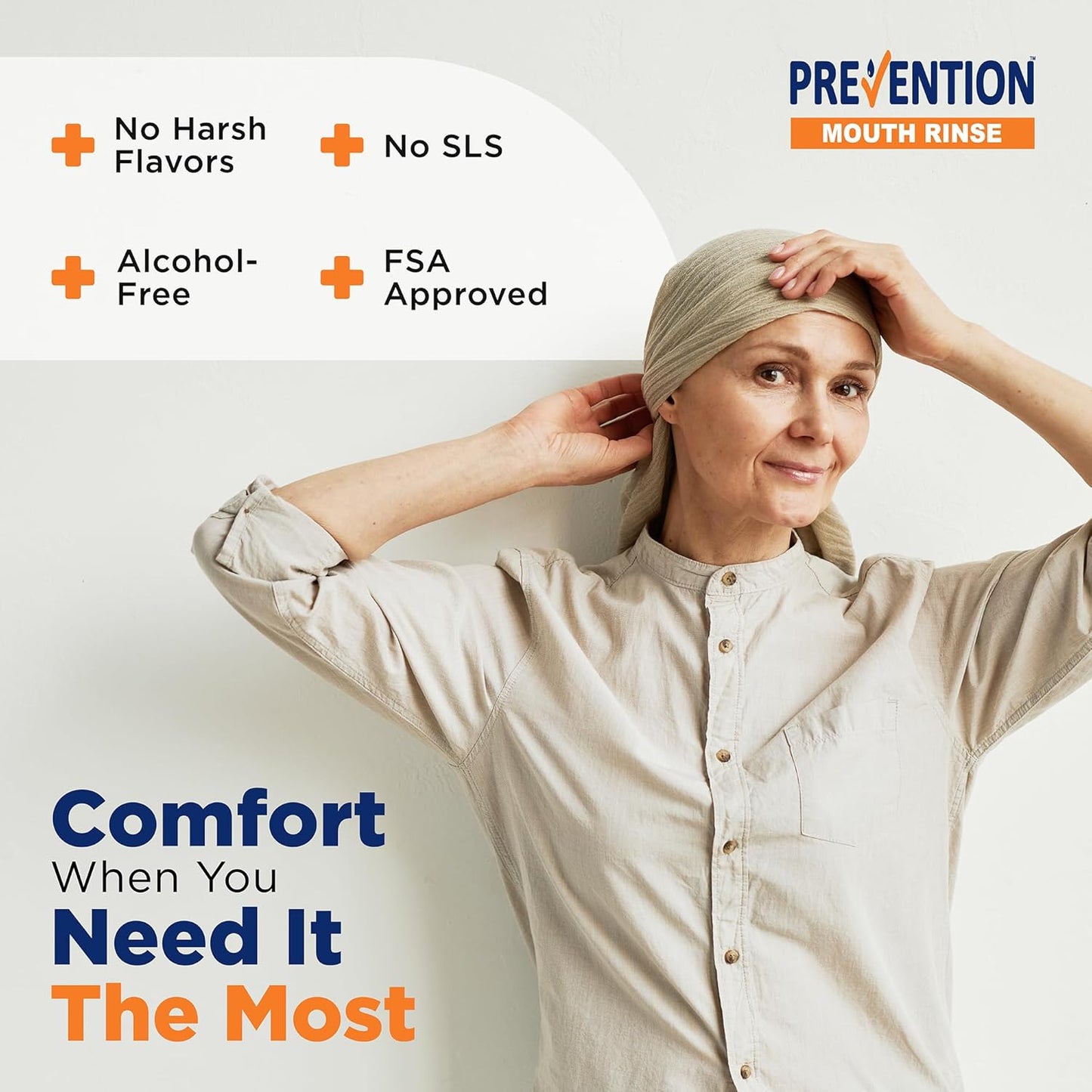 Prevention Oncology Alcohol Free Mouthwash, Soothing, Gentle, & Moisturizing, Mouthsore and Dry Mouth Mouthwash Specially Formulated for Patients Undergoing Oncology Treatment - 16 oz, Value 4-Pack