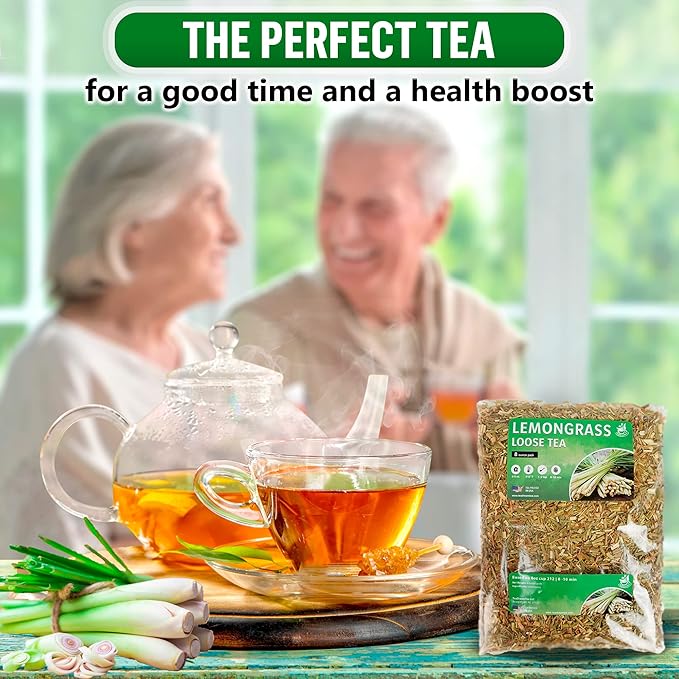 Lemongrass Tea Loose Leaf Bulk – 8 oz Loose Leaf Herbal Tea – Tea With Lemongrass – Lemongrass Teas – Caffeine Free - Loose Leaf Tea Lemongrass - Lemongrass Tea Loose – Lemongrass For Tea