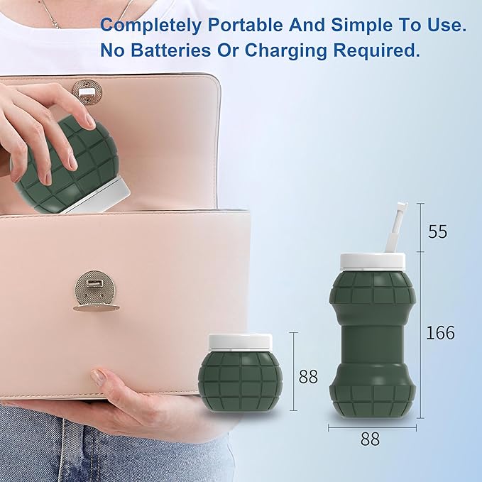 2Clean Portable Bidet - Collapsible & Expandable 550ml | Peri Bottle for Women, Travel Handheld Bidet, Camping Bottle