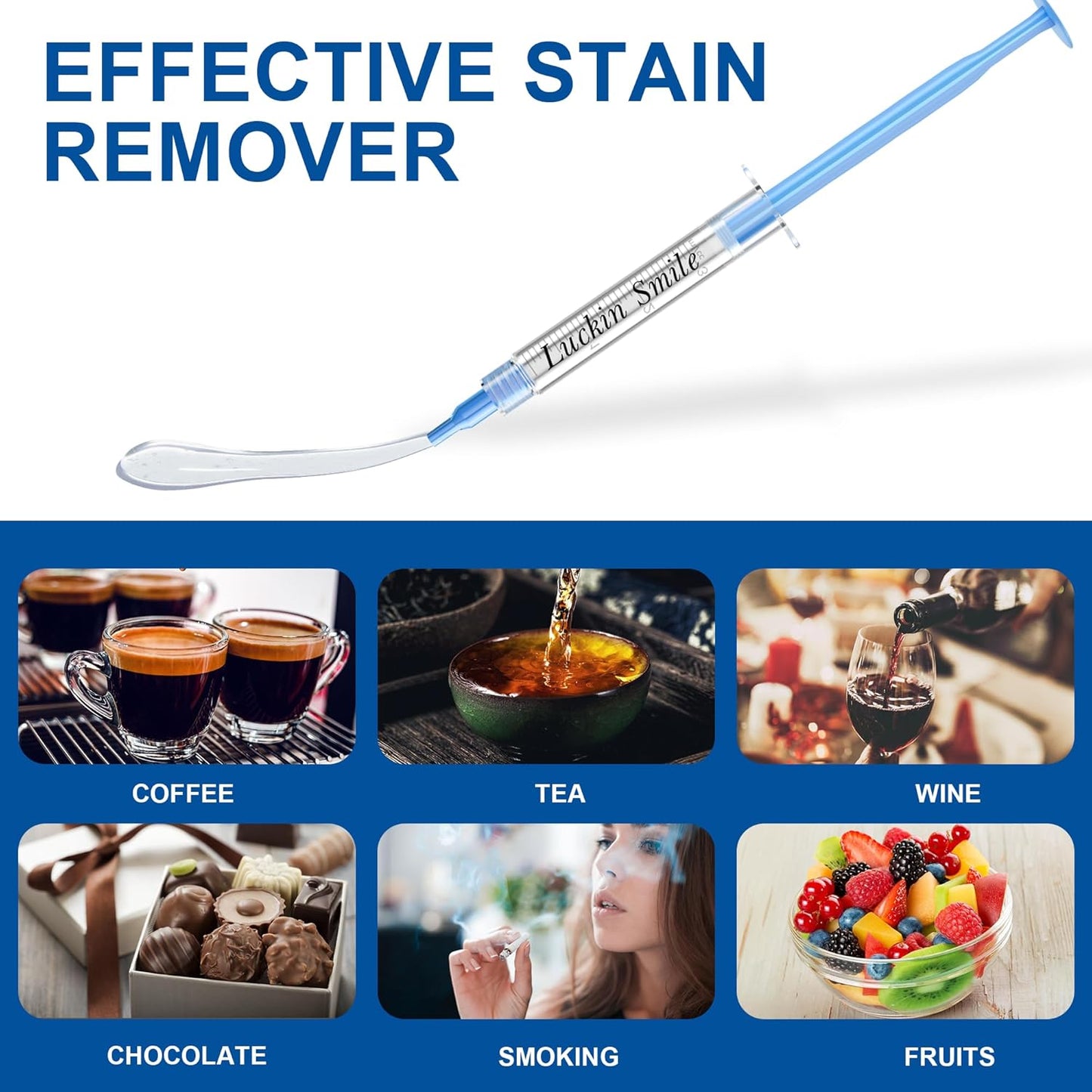 LUCKIN SMILE 10pcs Teeth Whitening Gel Refill with 35% Carbamide Peroxide Suitable for Sensitive Teeth Whitening, Teeth Whiteners Used in Conjunction with Teeth Whitening Kits