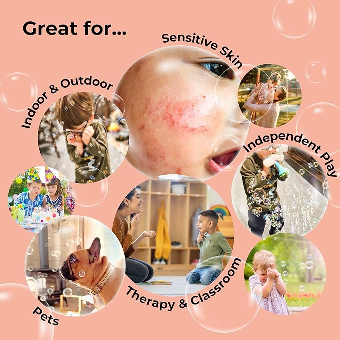 Innobaby Spike Bubble Blower with Mess Free Botanical Bubbles and Dipping Tray - Magic Wand Blows Oodles of Bubbles Without The Mess - Recommended for Speech, Visual & Motor Development - Color: Aqua