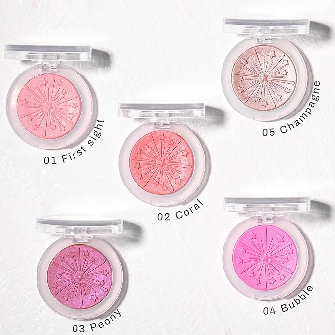 UCANBE Baked Blush for Cheek, Glow Blushing Palette - Seamless Silky Blendable Powder Blush Makeup Palette, Delivering Long Last Natural Ruddy Complexion, 01 First Sight