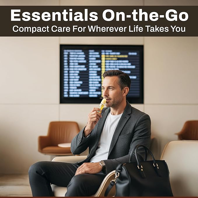 Organic Beeswax Lip Balm - Natural Chapstick for Dry Lips - Honey & Propolis Moisturizing Wand - Non Petroleum Lip Balm for Men & Women - Clean Lip Care for All Skin Types, Pack of 3