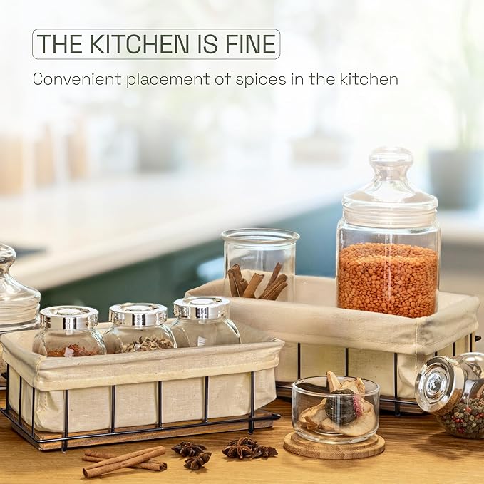 BAOBAB WORKSHOP Set of 2 Wooden Bathroom Baskets Organizer & Storage - Basket for Bathroom & Kitchen Decor - Toilet Tank Tray - Toilet Paper Basket for Back of Toilet Organizer