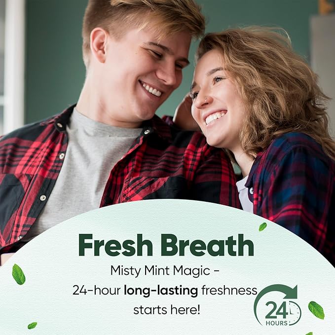 MySmile Fluoride Free Nano Hydroxyapatite Toothpaste for Sensitive Teeth, Strengthens Enamel, Remineralizes & Whitens Teeth, Freshens Breath for Adults, SLS Free, Misty Mint, 4.2 oz