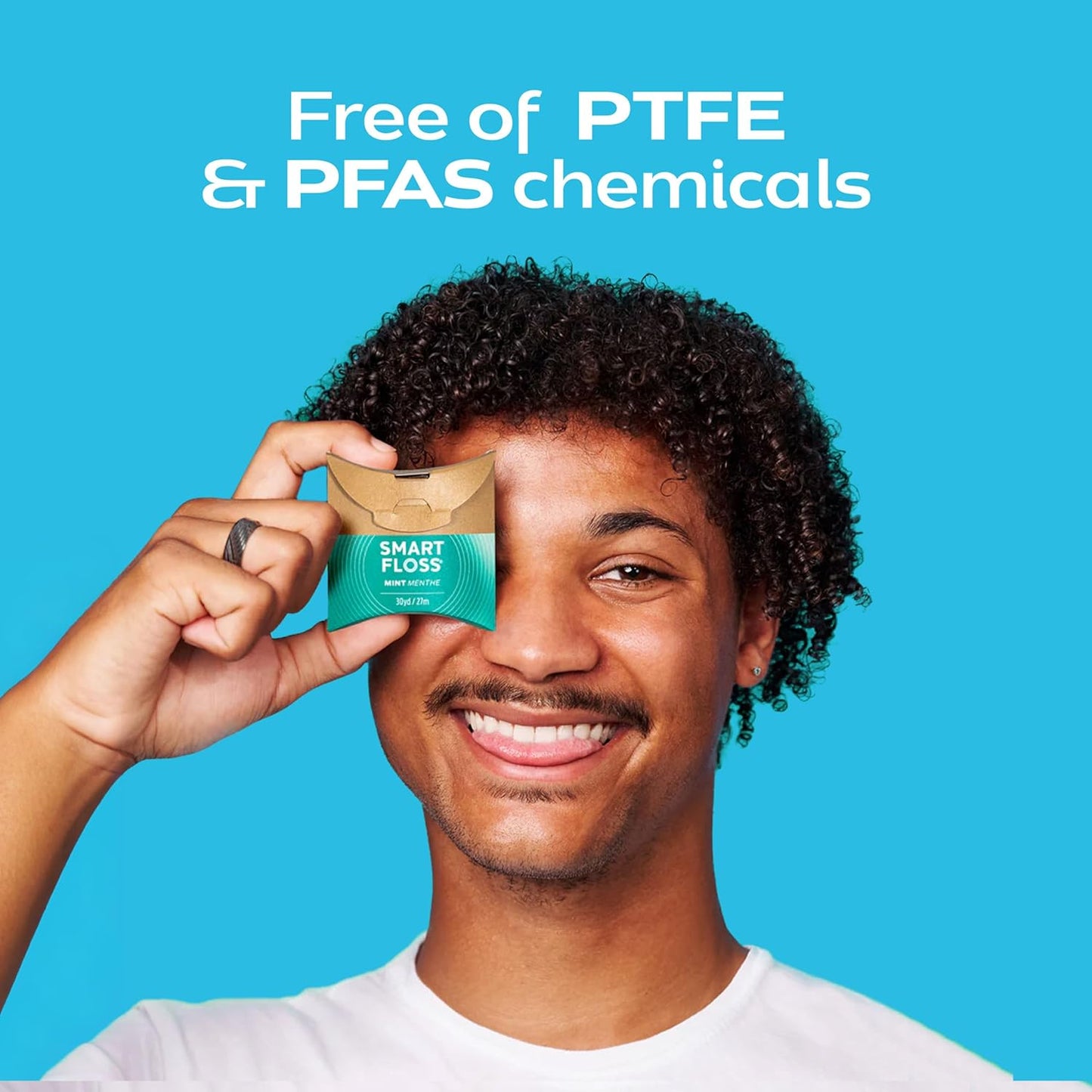 drTung's Smart Floss Mint for Teeth - Natural Expanding Dental Floss, Gentle on Tooth & Gums, Expands & Glides, PTFE & PFAS Free, Certified Organic Mint Essential Oils - Pack of 12