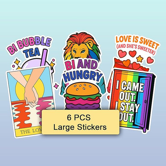 200 Pcs Pride Stickers Rainbow Sticker Mixed Funny Stuff Vinyl Waterproof Decal Decore Laptop Water Bottle Scrapbook Hard Hat Gift for Men Boy Birthday