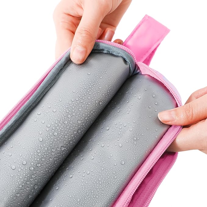 Pink Toiletry Bag for Girls, Travel Toiletry Bag for Teen Girls Cosmetic Bag Makeup Bag Waterproof Hanging Wash Bag Kids Toiletries