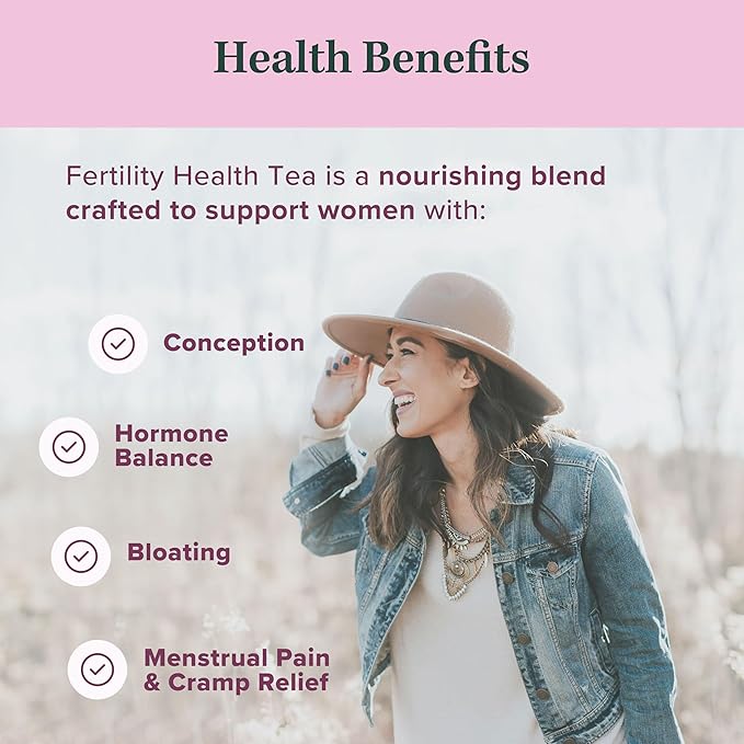 Jade Tea - Organic Women's Fertility Tea, 2 in 1 Hormone Balance Tea & Period Pain Relief - Red Raspberry Leaf, Lady’s Mantle, Red Clover, Chamomile, & Damiana Leaf, Fair Trade USA - Made in USA