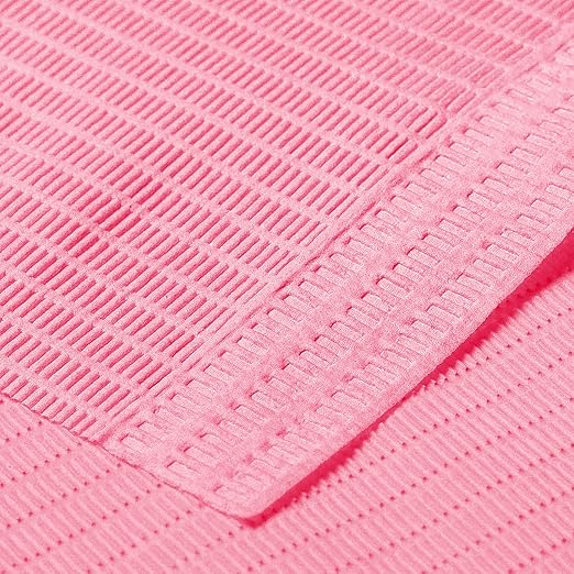 JMU 125 Pack Dental Bibs, Pink Dental Bibs Disposable 3-Ply, 13" x 18" Patient Bibs Medical Tray Covers