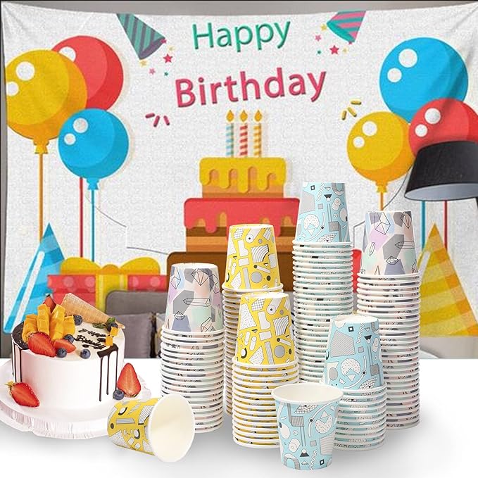 Lamosi 3 oz Bathroom Cups 300 Pack, 3 oz Paper Cups, Mouthwash Cup, Mini Paper Cup for Parties, Picnics, Barbecues, Travel and Events