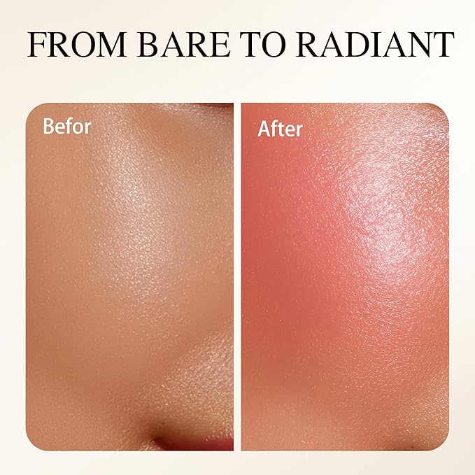 PHOFAY Luminous Blush Powder-Multi-Use Formula, Ultra-Fine & Smooth, Longer-Lasting Wear with Natural Luminous Glow (01#)