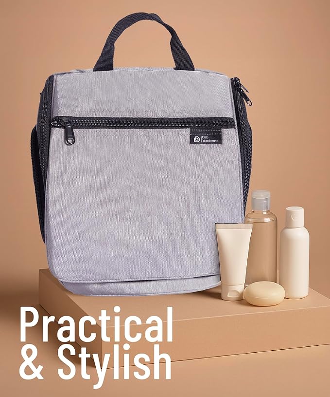 DD D&D Wanderlust D&D Hanging Travel Toiletry Bag for Men and Women – Cosmetics, Makeup and Toiletries Organizer Kit with 10 Compartments