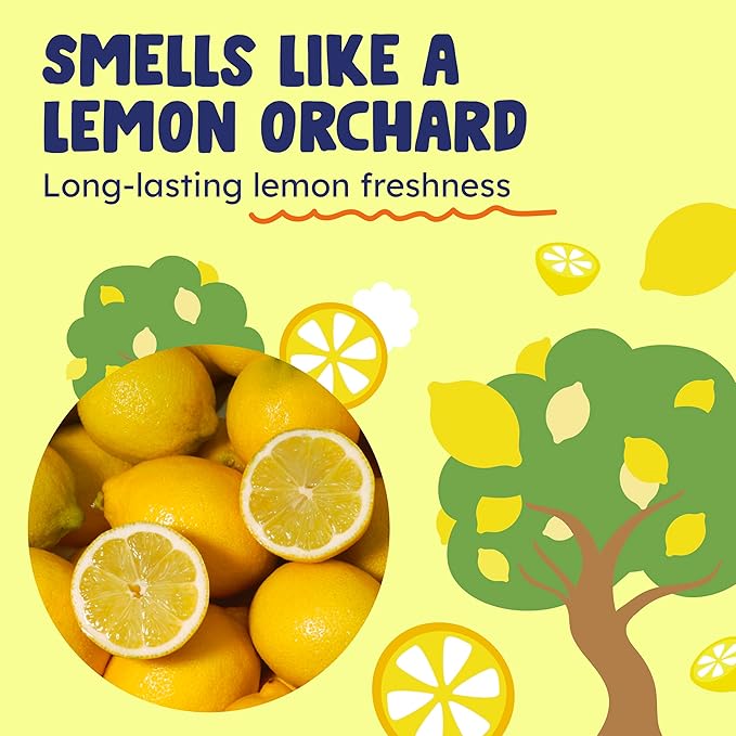 Originally Yellow Plant-Based Hand Soap All Natural Infused with Organic Lemon | Gentle Natural Hand Soap | Pet & Baby-Safe Soap, 16 Fl Oz (3-Pack)