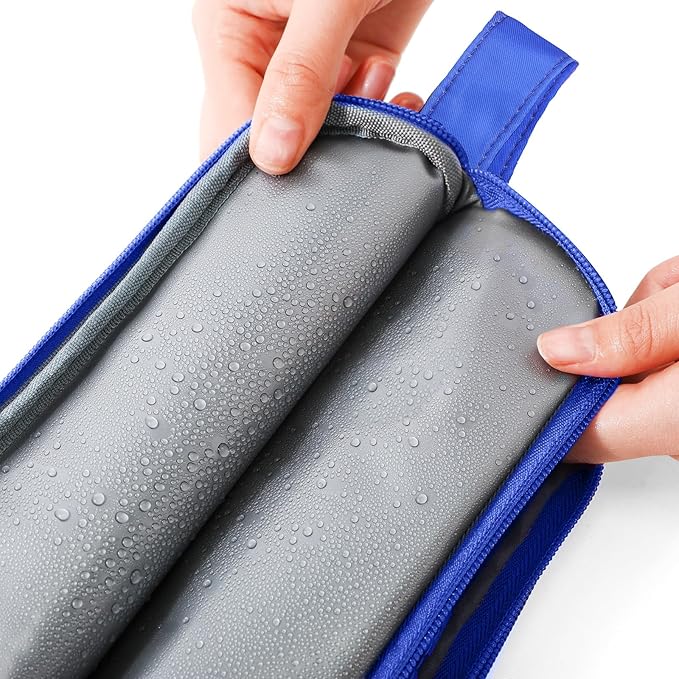 Kids Toiletry Bag for Boys, Travel Toiletry Bag for Little Young Boys Waterproof Hanging Wash Bag Toddler Traveling Toiletries, Soccer Balls Blue