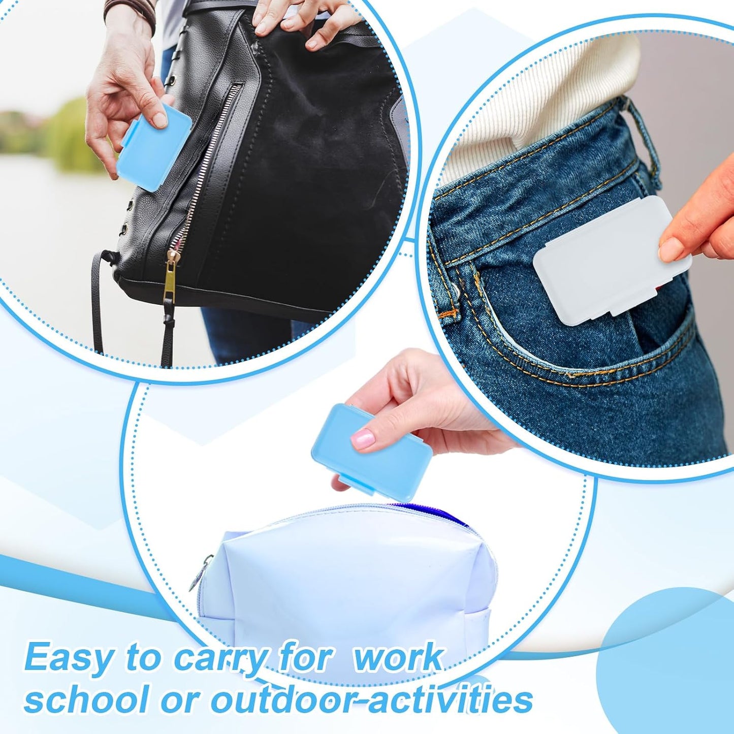 Tondiamo 40 Pack Clear Braces Wax for Teeth Dental Wearer Orthodontic Tooth Wax for Braces and Oral Appliances with Colorful Storage Case and Smell(Original, Mint)