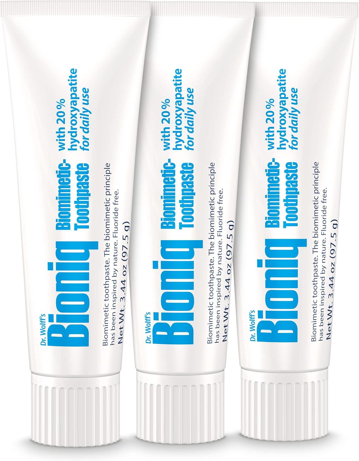Bioniq Classic Biomimetic Toothpaste with 20 Percent Hydroxyapatite for Daily Use, 3.44 Ounce (Pack of 3)