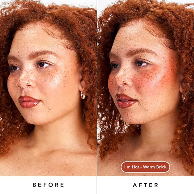 Sacheu Cheek STAY-N Liquid Blush for Cheeks — High Pigment, Buildable, Lightweight Cream Blush for Dewy & Radiant Flushed Cheeks — Long-lasting & Cruelty Free, I'm Hot