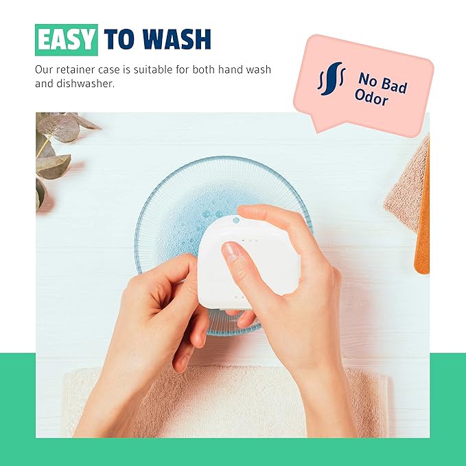 Retainer Case - Pack of 2 - Odorless Mouth Guard Case - Retainer Holder - Ventilated, Durable & Hygienic Night Guard Cases for Travel, Carrying and Protecting Braces, Partial Dentures & Aligners