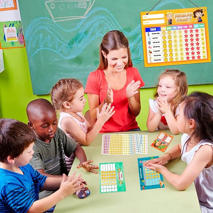 6600 PCS Small Stickers for Kids Classroom, Mini Teacher Reward Stickers Includes Stars, Smiley Faces & Emojis, Sticker Pack, Stickers Bulk, Scrapbook Journal Supplies