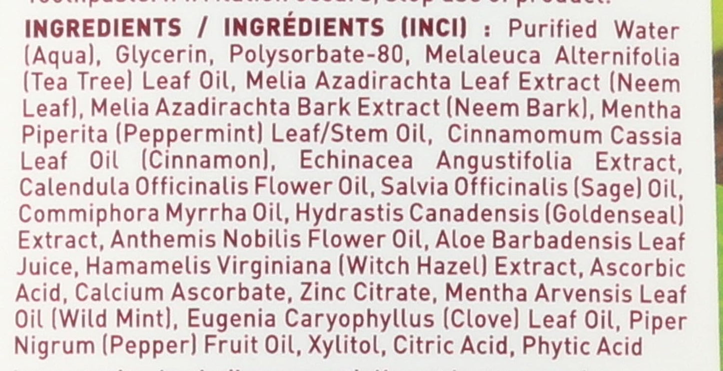 Desert Essence Alcohol-Free Mouthwash with Tea Tree Oil and Aloe, Sugar-Free, Oral Rinse to Fight Bad Breath & Dry Mouth, Vegan, Non-GMO, SLS-Free, Gluten-Free, Cinnamint Flavor, 16oz