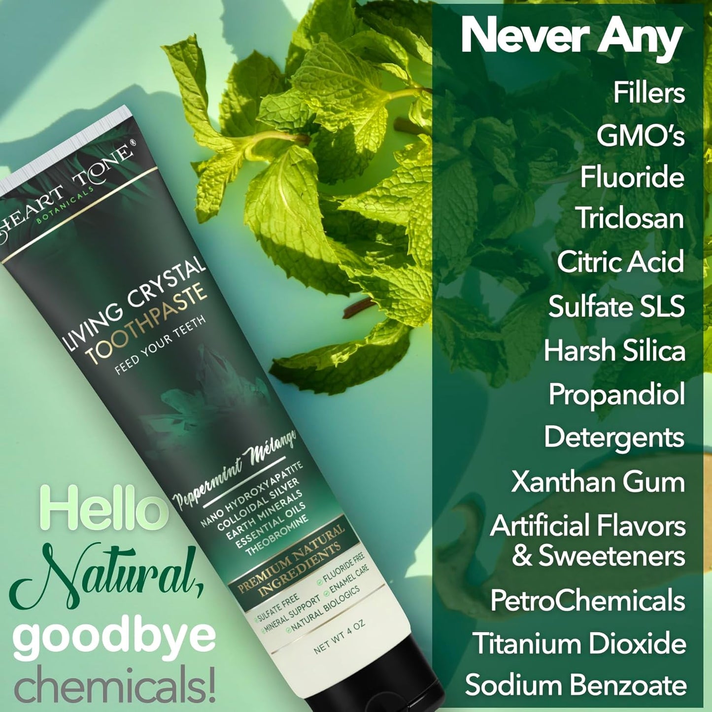 Complete Oral Wellness Duo – Living Crystal Hydroxyapatite Toothpaste & Antioxidant Oil Pulling Conditioner – Fluoride-Free, Natural, Enamel-Supporting, 18 Botanicals – Mint