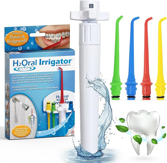 Oral Irrigator Shower Dental Care System | Advanced Shower Water Flosser for Healthy Gums and Teeth | Shower Flosser | Dental Water Flosser for Superior Dental Hygiene at Home | Made in U.S.A.