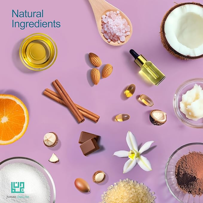 Juman Dead Sea Minerals Lip Care Set Trio | Lip Exfoliator Scrubs & Moisturizing Lip Balms | Ultra Gift Set | Hydrates & Protects | With Essential Oils | Vegan | SLS & Paraben-Free