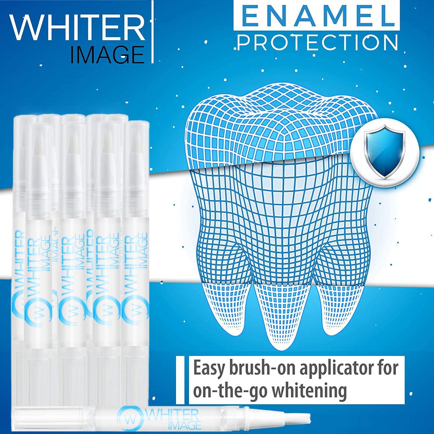 Mini Togo Teeth Whitening Pen 10 Pack, Erases Teeth Stains and Strengthens Enamel, Restorative Serum Gel That Reverses Enamel Damage from Bleaching On The Go for Up to 150 Applications