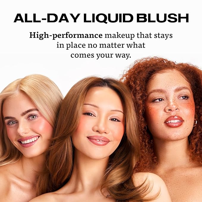 Sacheu Cheek STAY-N Liquid Blush for Cheeks — High Pigment, Buildable, Lightweight Cream Blush for Dewy & Radiant Flushed Cheeks — Long-lasting & Cruelty Free, Pretty in Pink Duo