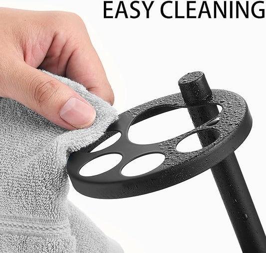 Toothbrush Holders – Stainless Steel Bathroom Toothbrush Holder Stand,Ventilated Organizer with Slots for Electric Toothbrushes,Toothpaste,Razors,and Combs (Black)