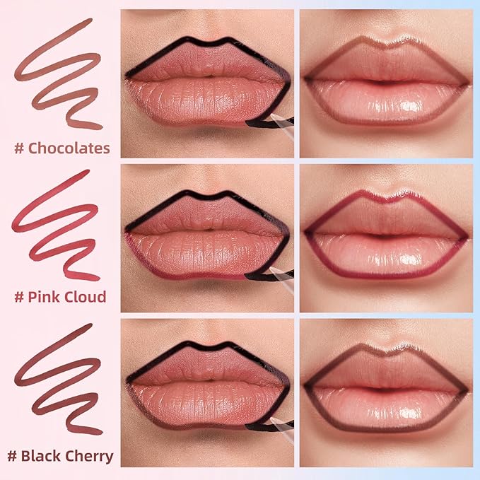 KIMUSE Peel Off Lip Stain Trio - Long - Lasting, Vitamin E Infused, Matte Finish Lip Makeup Set for All Skin Types, Transfer-Proof & Smudge-Resistant, Vegan & Cruelty Free