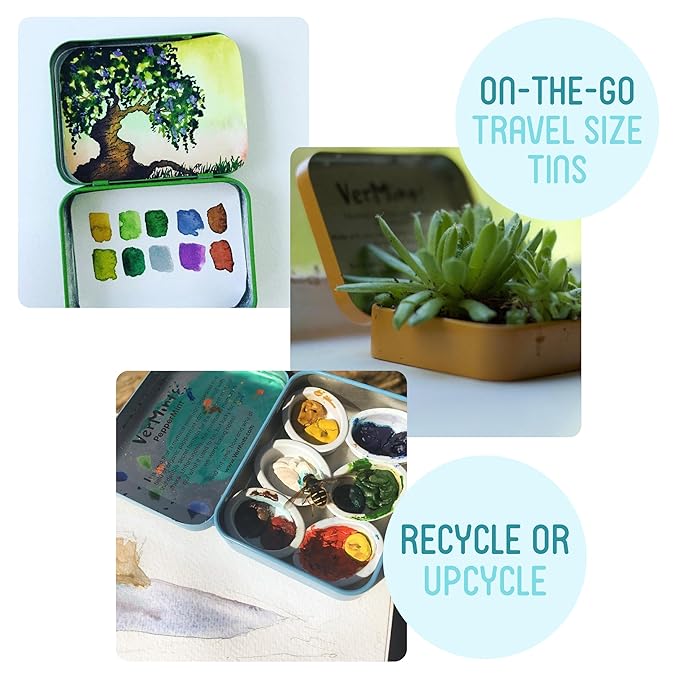 VerMints Organic Breath Mints Wintergreen - Real Long-Lasting Refreshment, Travel Size Tin - Non-GMO, Vegan, Nut Free, Gluten Free & Kosher Organic Candy Mints- .63oz/18g Tins (Pack of 12)