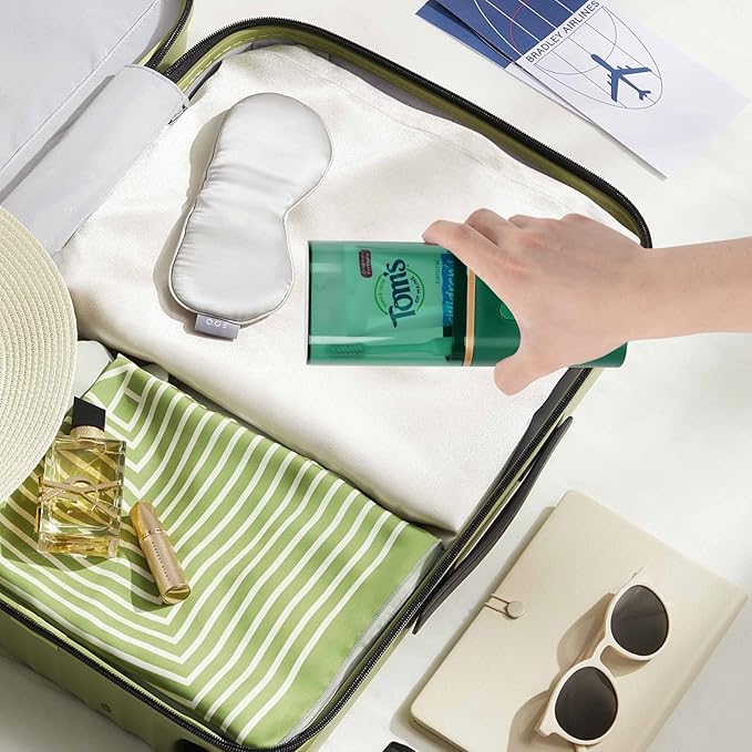 Toothbrush Travel Case, Portable Toothbrush Toothpaste Container with Mouthwash Cup, Wall Mounted Toobrushbrush Holder for Bathroom, Camping, Gym (Green)