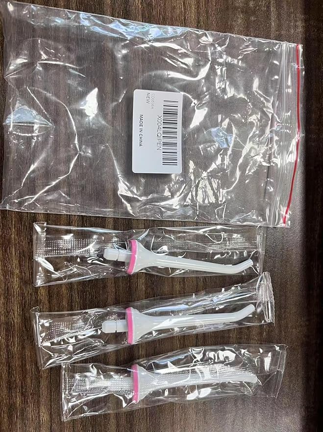 Replacement Tips for Oralfree,Nicwell,Nicefeel,COSLUS,Mospro,Zerhunt,McNaval Water Flosser, Replacement Heads Oral Irrigator Jet Tip Nozzel,White（3 Pack）