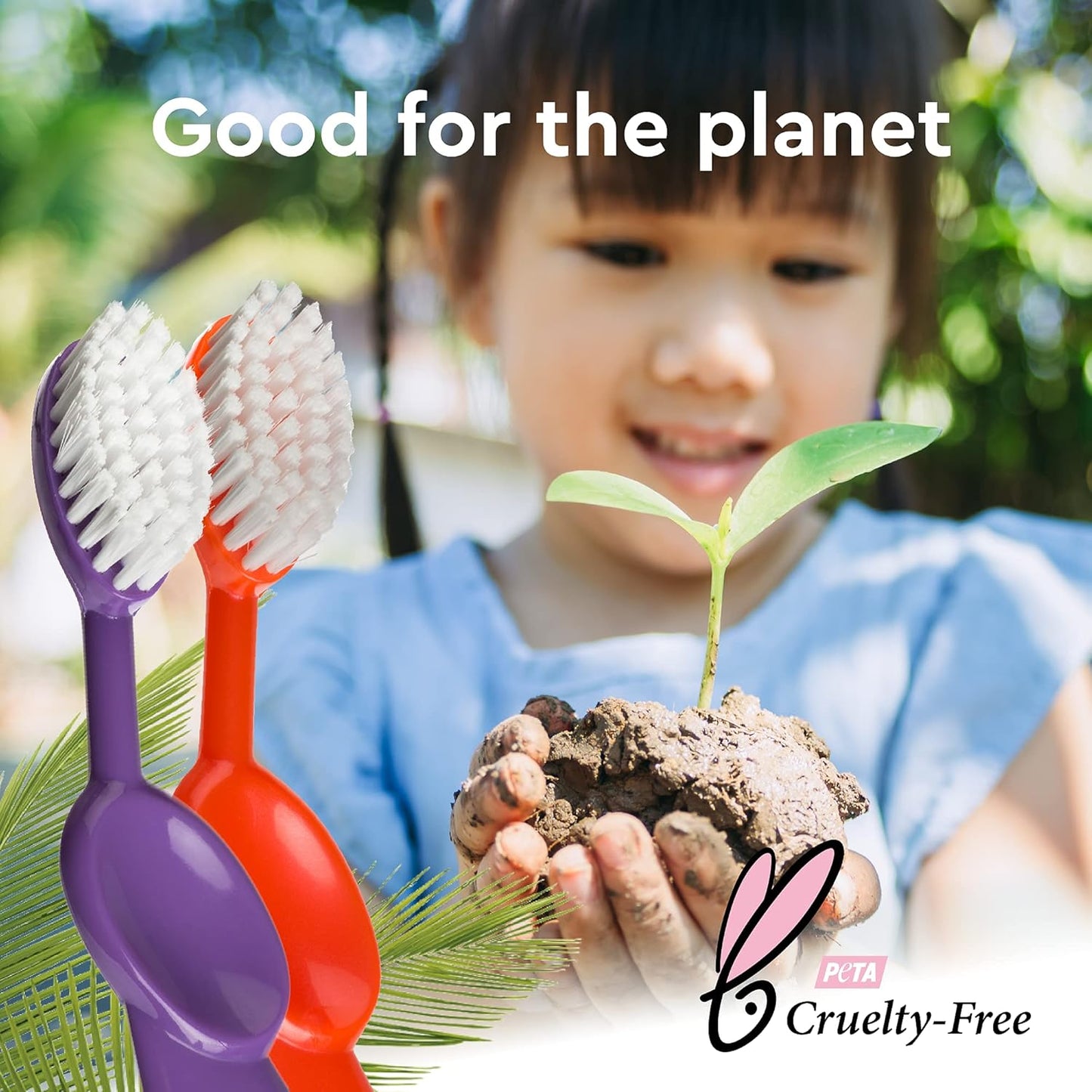 RADIUS Kidz Toothbrush Children's Right Hand BPA Free ADA Accepted Designed to Clean Teeth & Gums for Children 6 Years & Up - Pink Purple Green - Pack of 3