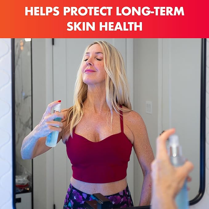 Mito Red Light - MitoAURA™: Red Light Therapy-Enhancing Face & Body Spray- Light-Activated Glow Spray with Copper Peptides & Blue Spirulina - Boost Radiance, Firmness & Skin Recovery - 4 FL OZ