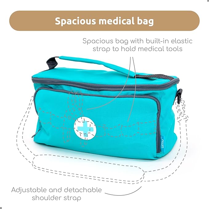 UMU® Deluxe Wooden Doctor Play Set – 37 Pcs Pretend Medical Kit with Stethoscope Dentist Tools Laptop & Accessories – Doctor Role Play Toy for Kids Ages 3 4 5 6