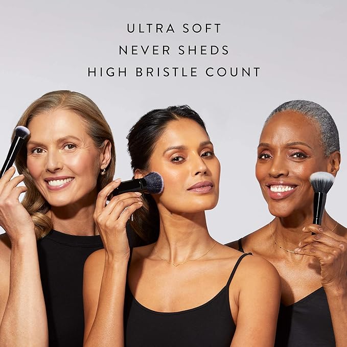 LAURA GELLER NEW YORK Baked Blush-n-Bronze 2-in-1 Bronzer Blush, Ginger Bronze - Retractable Angled Kabuki Brush