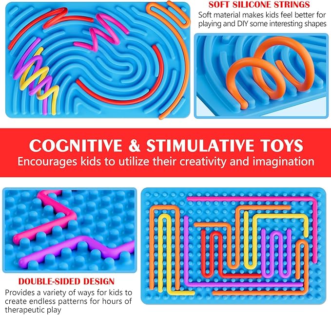 Sensory Fidget Toys for Kids Toddler Boys ,Sensory Activity Board for Stress Anxiety Autistic ADHD, Calm Down Travel Airplane Essentials Toys for 3+ Year Old, Stuffers Gifts for Teen Girls