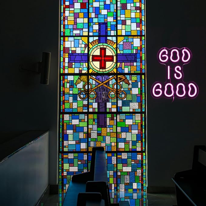 God is Good Neon Light ，Preppy Christian Decor Neon Sign