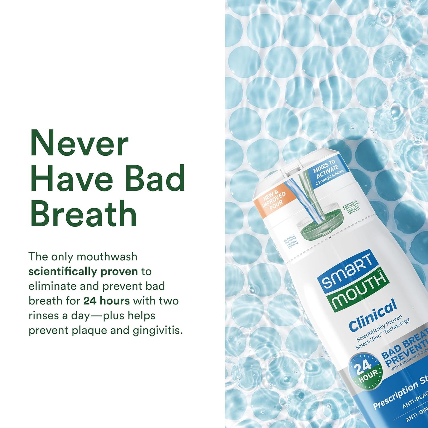 SmartMouth Clinical DDS Activated Mouthwash & Toothpaste, Bad Breath, Bleeding Gums Support